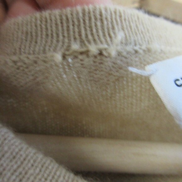 Club Monaco 100% Cashmere Long Sleeve Cardigan Womens S Beige Stretch Button 148 - Picture 6 of 9